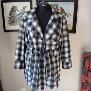 Plaid Pea Coat